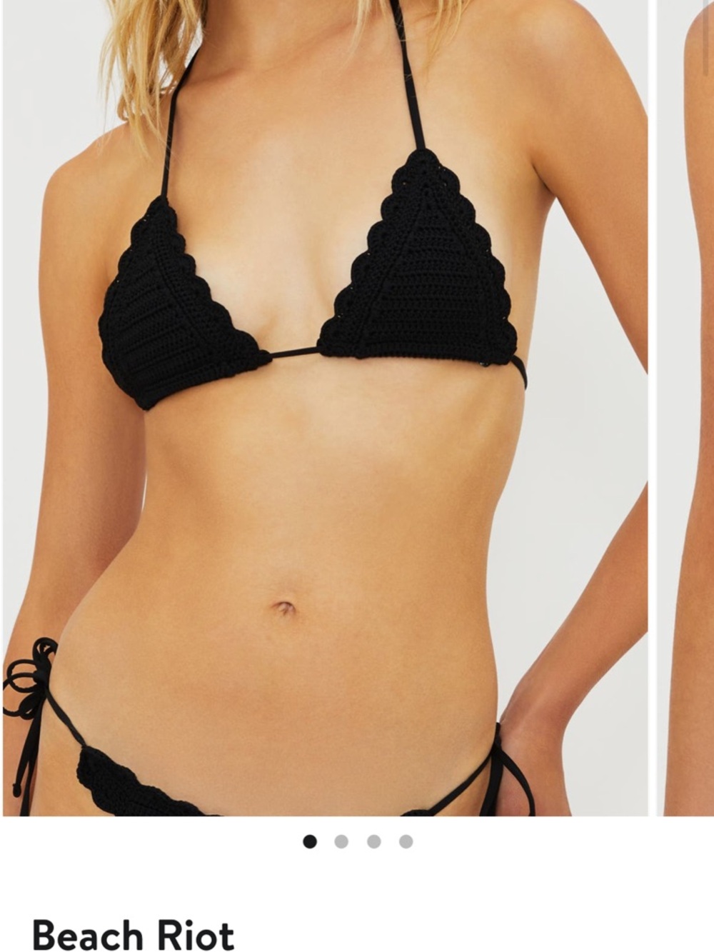 Beach Riot Black Crochet Soleil Scalloped Bikini Set - Picture 4 of 5